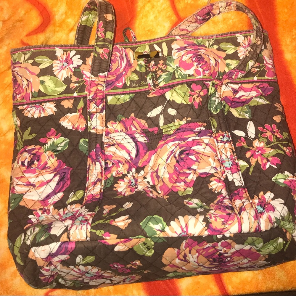 Vera Bradley large tote - "English Rose" retired